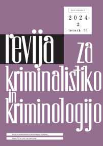 slika naslovnice Revije za kriminalisitiko in kriminologijo, leto 2024, številka 2